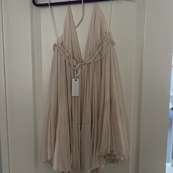 Lovely day Flowy crème stitch and feather summer dress NWT - Picture 8 of 8